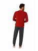 NORMANN Schlafanzug Pyjama langarm Bündchen - 70565 in rot