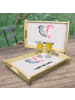 Mr. & Mrs. Panda Tablett Axolotl Liebe mit Spruch in Grau Pastell