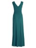Vera Mont Abendkleid mit V-Ausschnitt in Dark Emerald