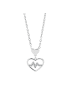 Adeliás Adeliás Damen 925 Silber Halskette mit Anhänger Herz in silber - Herz