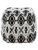 Beliani Pouf ORAI in Schwarz/Weiß - (W) 45 x (H) 45 x (L) 45 cm