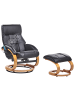 Beliani Massagestuhl FORCE in Schwarz/Braun - (W) 55 x (H) 100 x (L) 80 cm