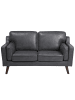 Beliani 2-Sitzer Sofa LOKKA in Grau/Braun - (W) 150 x (H) 85 x (L) 83 cm