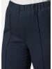 GOLDNER Rippenhose mit Biesen in dunkelblau