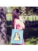 Mr. & Mrs. Panda Strandtasche Pinguin umarmen ohne Spruch in Eisblau
