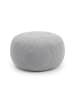 relaxdays Pouf in Hellgrau - (H)25 x Ø 35 cm