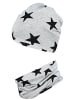 TupTam Unisex Set Kinder Beanie Mütze Schlauchschal in grau-kombi
