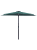 Beliani Halbrunder Sonnenschirm GALATI in Grün/Schwarz - (W) 270 x (H) 235 x (L) 100 cm