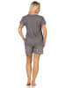 NORMANN kurzarm Shorty Schlafanzug und kurzer Hose - 66890 in grau