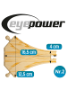 eyepower 2er Set Holzeisenbahn Weichen 18x12,5cm in Braun