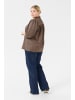 KAFFE curve Langarm-Bluse KCellinor in Deep Taupe CC