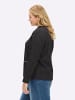 sheego Shirtjacke in schwarz-gemustert