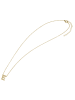 Adeliás Damen Halskette – Buchstabe N aus Edelstahl 45+5 in gold