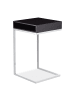 relaxdays Beistelltisch in Schwarz/ Silber- (B)37 x (H)63 x (T)38 cm