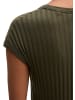 Marc O'Polo Pointelle-T-Shirt slim in Mossy Earth