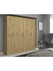 Inn.Furn Garderobenschrank Eiche Artisan 91 cm, Flurschrank mit flexibler Inneneinteilung