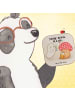 Mr. & Mrs. Panda Glasuntersetzer Gespenst  Prost  Design mit Spruch in Weiß