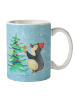 Mr. & Mrs. Panda Becher Pinguin Weihnachtsbaum ohne Spruch in Eisblau