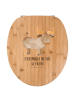 Mr. & Mrs. Panda Toilettendeckel Sternzeichen Stier mit Spruch in Braun