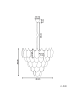 Beliani Kronleuchter AGUIRRE in Messing/Transparent - (W) 60 x (H) 107 x (L) 60 cm