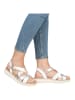 remonte Sandalen in Weiß/Gold