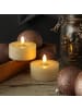 Adilina 2x LED Maxi Teelichter Lina Rustik Optik Echtwachs D: 7cm in creme