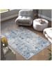 tectake Vintage Designer Teppich Amara, rutschfeste Unterseite, blau