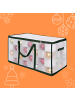 relaxdays Weihnachtskugel-Aufbewahrungsbox in Transparent/ Grün - (B)73 x (H)37 x (T)36 cm
