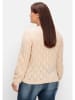 sheego by Joe Browns Kurze Lochmuster-Strickjacke in offwhite