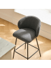 CALICOSY 2er-Set Hocker SORREL  in Anthrazitgrau  - (W) 53  x (H) 89  x (L) 50  cm