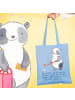 Mr. & Mrs. Panda Uni Tasche Panda Hockey spielen mit Spruch in Sky Blue