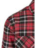 Urban Classics Long Sleeve Shirt in red/black