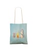 Mr. & Mrs. Panda Tote Bag Pinguin Lagerfeuer ohne Spruch in Eisblau