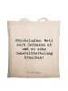 Mr. & Mrs. Panda Tragetasche Spruch Psychologin Gedanken mit Spruch in Creme