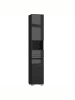 VASAGLE Badezimmerschrank in Schwarz - (B)30 x (H)170 x (T)30 cm