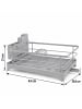 relaxdays Abtropfgestell in Grau - (B)43 x (H)21 x (T)29,5 cm