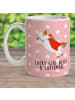 Mr. & Mrs. Panda Kindertasse Einhorn Super mit Spruch in Rot Pastell