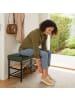 relaxdays Schuhbank in Grün - (B)100 x (H)50 x (T)30 cm