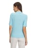 BETTY & CO Basic Shirt mit Stehkragen in Blau