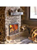 relaxdays 3 x Hirsch Figur "sitzend" in Braun