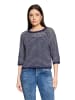 CARTOON Strickpullover mit Rundhalsausschnitt in Dunkelblau/Weiß