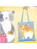 Mr. & Mrs. Panda Tragetasche Corgi Po ohne Spruch in Sky Blue