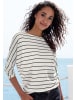Vivance by Lascana 3/4-Arm-Shirt in weiß, schwarz