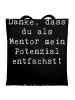 Mr. & Mrs. Panda Shopping Bag Spruch Mentor Potenzial mit Spruch in Schwarz