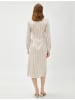 KOTON Kleid in Beige Gestreift