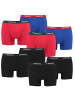 HEAD Boxershorts Basic Boxer 8P in Schwarz/Rot/Blau