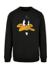F4NT4STIC Sweatshirt Looney Tunes Daffy Duck Big Face in schwarz