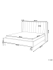 Beliani Doppelbett VILLETTE in Grau/Schwarz - (W) 205 x (H) 115 x (L) 222 cm