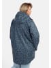 Schmuddelwedda Damen Plus Size Regenmantel Mit Leoprint in Blau Grau Schwarz Leo