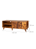 relaxdays TV-Lowboard in Braun - (B)140 x (H)50 x (T)40 cm